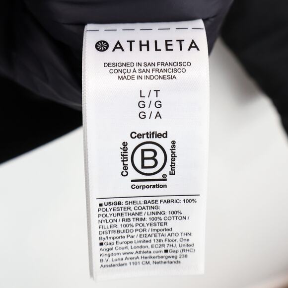 Athleta Sateen Bomber Jacket Black Size Large Tall NWT - Picture 10 of 11